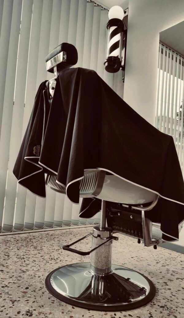 Black mat premium cape with white details - Image 3