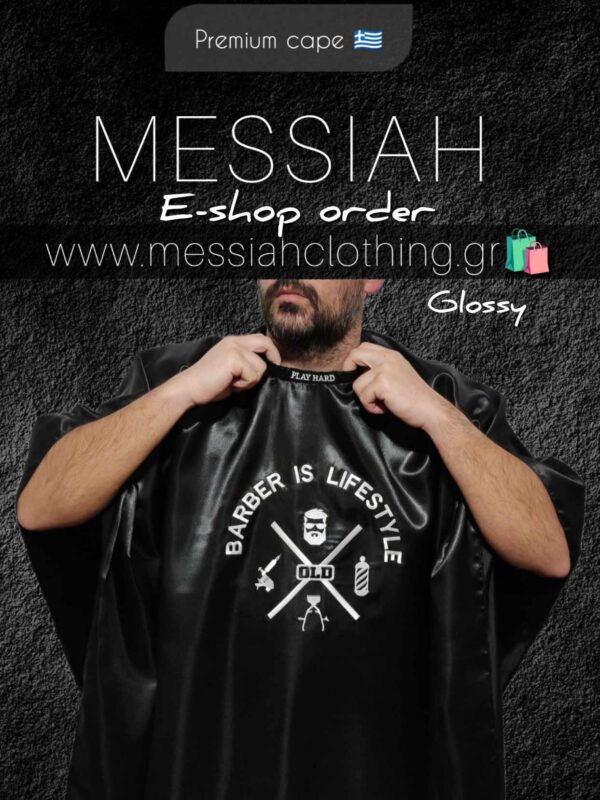 BLACK CAPE GLOSSY BARBER IS LIFESTYLE