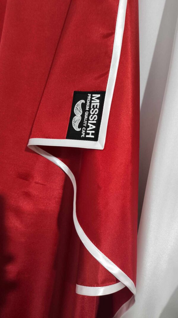 9) RED CAPE WITH WHITE RIBBON & PATCH BARBER - Image 5