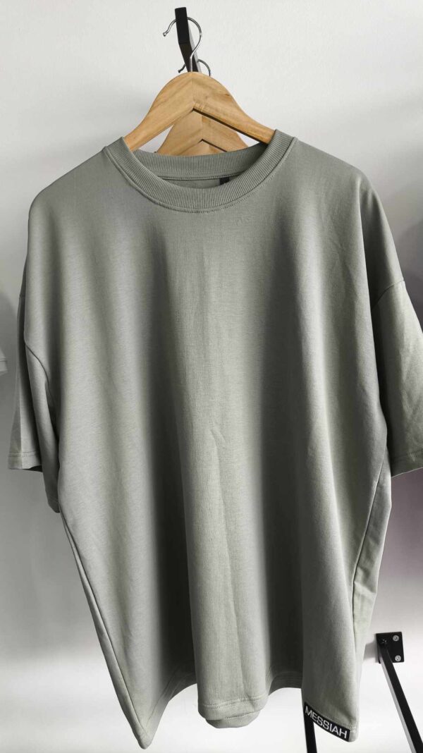 OVERSIZE Heavy Luxury Tee – Olive - Image 2
